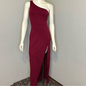 Lulus Berry One Shoulder Dress